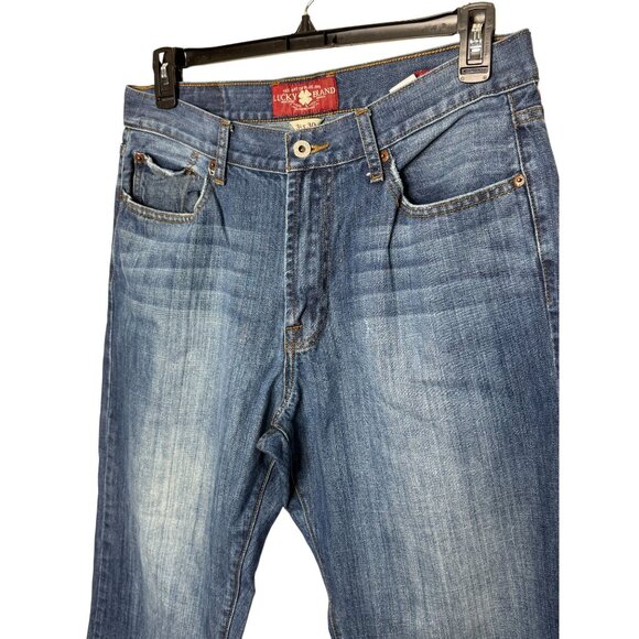 Vintage Lucky Brand Men's Relaxed Straight Blue Jeans Size 34x30 - Picture 2 of 11